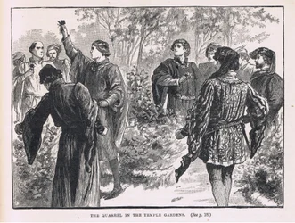 La querelle dans le jardin du Temple